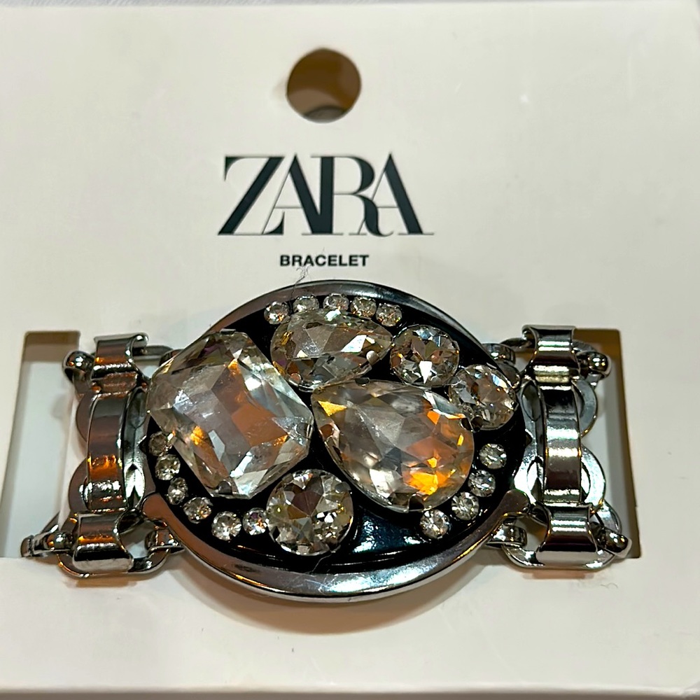 ZARA - BLACK / CRYSTAL BRACELET